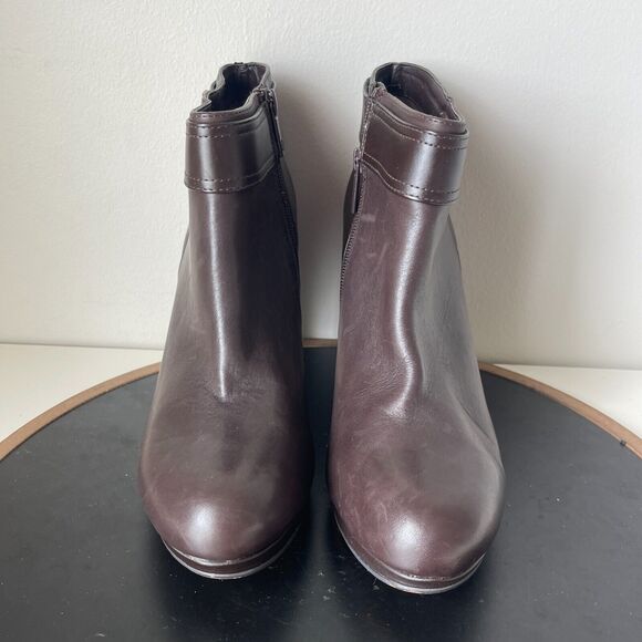 Giani Bernini‎ Boots Women Sz 11 M Brown Leather Platform Ankle Fashion Booties - Picture 3 of 12